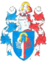 Pavel Futera: V modrém štítě stříbrno-červeně polcený rak, držící v klepetech zlatou podkovu. Na kolčí přilbě s točenicí a přikryvadly modro-stříbrnými a červeno-stříbrnými vyrážející rak ze štítu.