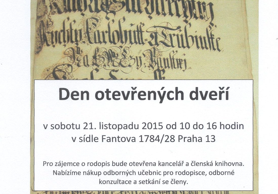 Den otevřených dveří sobota 21.11.2015 od 10-16h