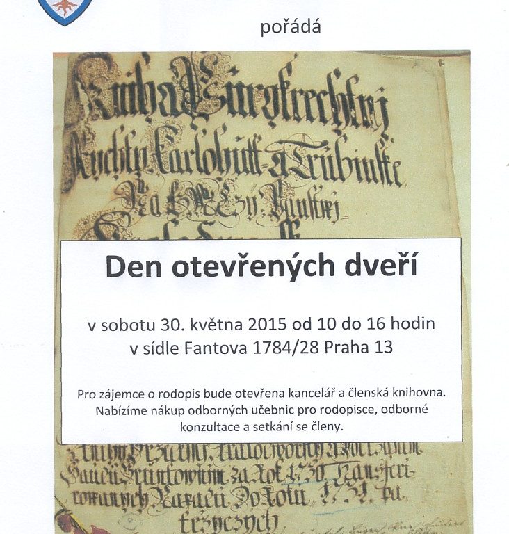 Den otevřených dveří 30. května 2015 od 10-16h